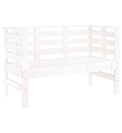 Banc de jardin blanc 111,5x53x71 cm bois massif de pin
