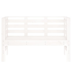Banc de jardin blanc 111,5x53x71 cm bois massif de pin