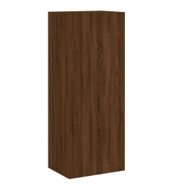 Unités murales TV 4 pcs chêne marron bois d'ingénierie