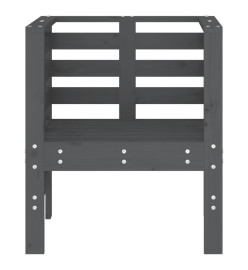Chaises de jardin lot de 2 gris 61,5x53x71cm bois de pin massif