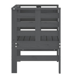 Chaises de jardin lot de 2 gris 61,5x53x71cm bois de pin massif
