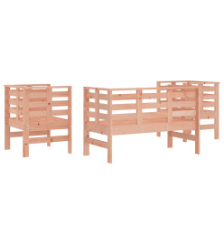 Salon de jardin 3 pcs bois massif douglas