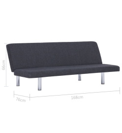 Canapé-lit Gris foncé Polyester