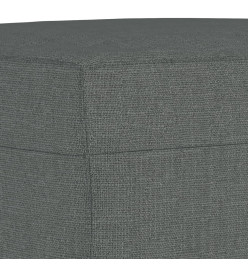 Fauteuil avec repose-pied Gris foncé 60 cm Tissu