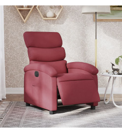 Fauteuil inclinable électrique Rouge bordeaux Tissu