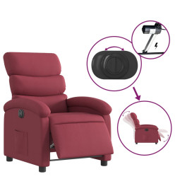 Fauteuil inclinable électrique Rouge bordeaux Tissu