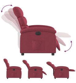 Fauteuil inclinable électrique Rouge bordeaux Tissu