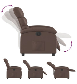 Fauteuil inclinable électrique Marron Similicuir