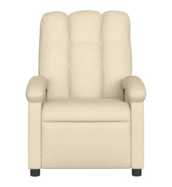 Fauteuil inclinable électrique Crème Tissu