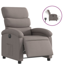 Fauteuil inclinable électrique Taupe Tissu