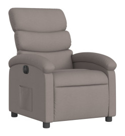 Fauteuil inclinable électrique Taupe Tissu