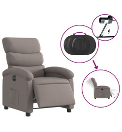 Fauteuil inclinable électrique Taupe Tissu