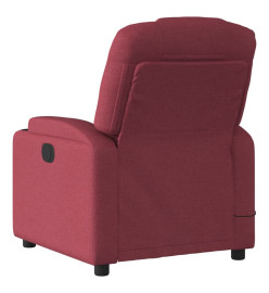 Fauteuil de massage inclinable électrique Rouge bordeaux Tissu