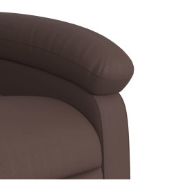 Fauteuil de massage inclinable électrique marron similicuir