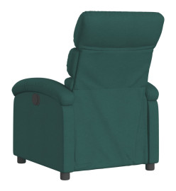 Fauteuil inclinable électrique Vert foncé Tissu