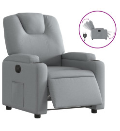 Fauteuil inclinable électrique Gris clair Tissu