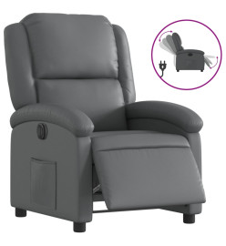 Fauteuil inclinable électrique Gris Similicuir