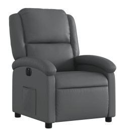 Fauteuil inclinable électrique Gris Similicuir