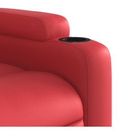 Fauteuil inclinable électrique Rouge Similicuir