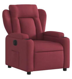 Fauteuil inclinable électrique Rouge bordeaux Tissu