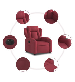 Fauteuil inclinable électrique Rouge bordeaux Tissu