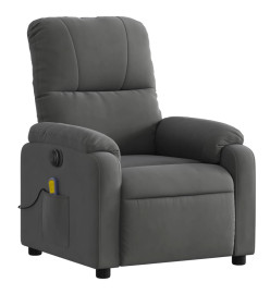 Fauteuil inclinable de massage électrique gris foncé