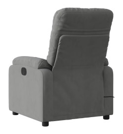 Fauteuil inclinable de massage électrique gris foncé