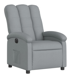 Fauteuil inclinable électrique Gris clair Tissu