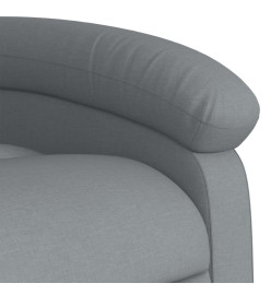 Fauteuil inclinable électrique Gris clair Tissu