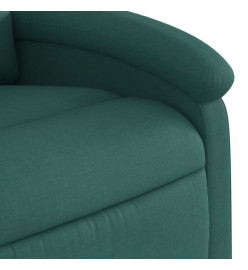 Fauteuil de massage inclinable électrique Vert foncé Tissu