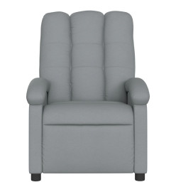 Fauteuil de massage inclinable électrique gris clair tissu