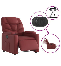 Fauteuil inclinable électrique Rouge bordeaux Similicuir