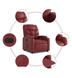 Fauteuil inclinable électrique Rouge bordeaux Similicuir