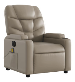 Fauteuil de massage inclinable électrique cappuccino similicuir