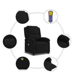 Fauteuil inclinable de massage électrique noir velours