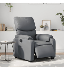 Fauteuil inclinable électrique Gris Similicuir