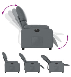 Fauteuil inclinable électrique Gris Similicuir