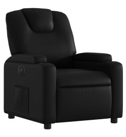 Fauteuil inclinable électrique Noir Similicuir