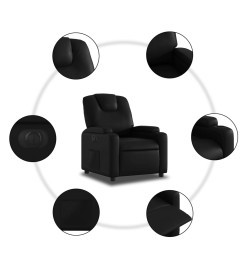 Fauteuil inclinable électrique Noir Similicuir