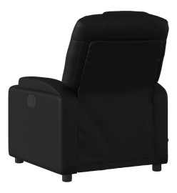 Fauteuil de massage inclinable électrique noir similicuir