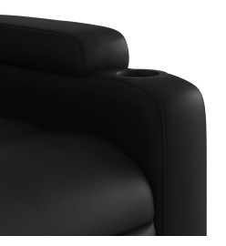 Fauteuil de massage inclinable électrique noir similicuir