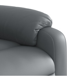 Fauteuil de massage inclinable électrique gris similicuir