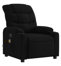 Fauteuil de massage inclinable électrique Noir Tissu