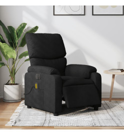 Fauteuil de massage inclinable électrique Noir Tissu