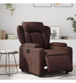 Fauteuil inclinable électrique Marron Similicuir