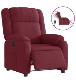 Fauteuil inclinable électrique Rouge bordeaux Tissu