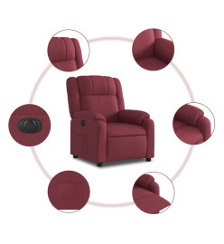 Fauteuil inclinable électrique Rouge bordeaux Tissu