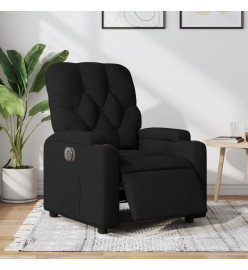 Fauteuil inclinable électrique Noir Tissu