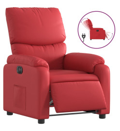 Fauteuil inclinable électrique Rouge Similicuir