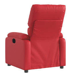 Fauteuil inclinable électrique Rouge Similicuir